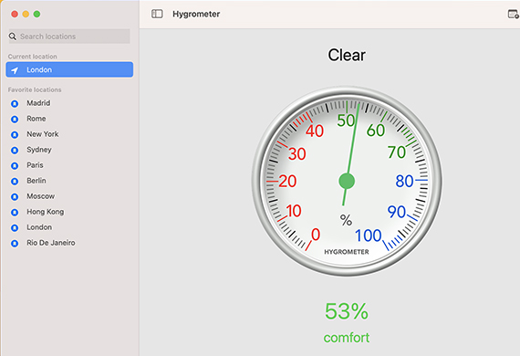 Hygrometer - Check humidity