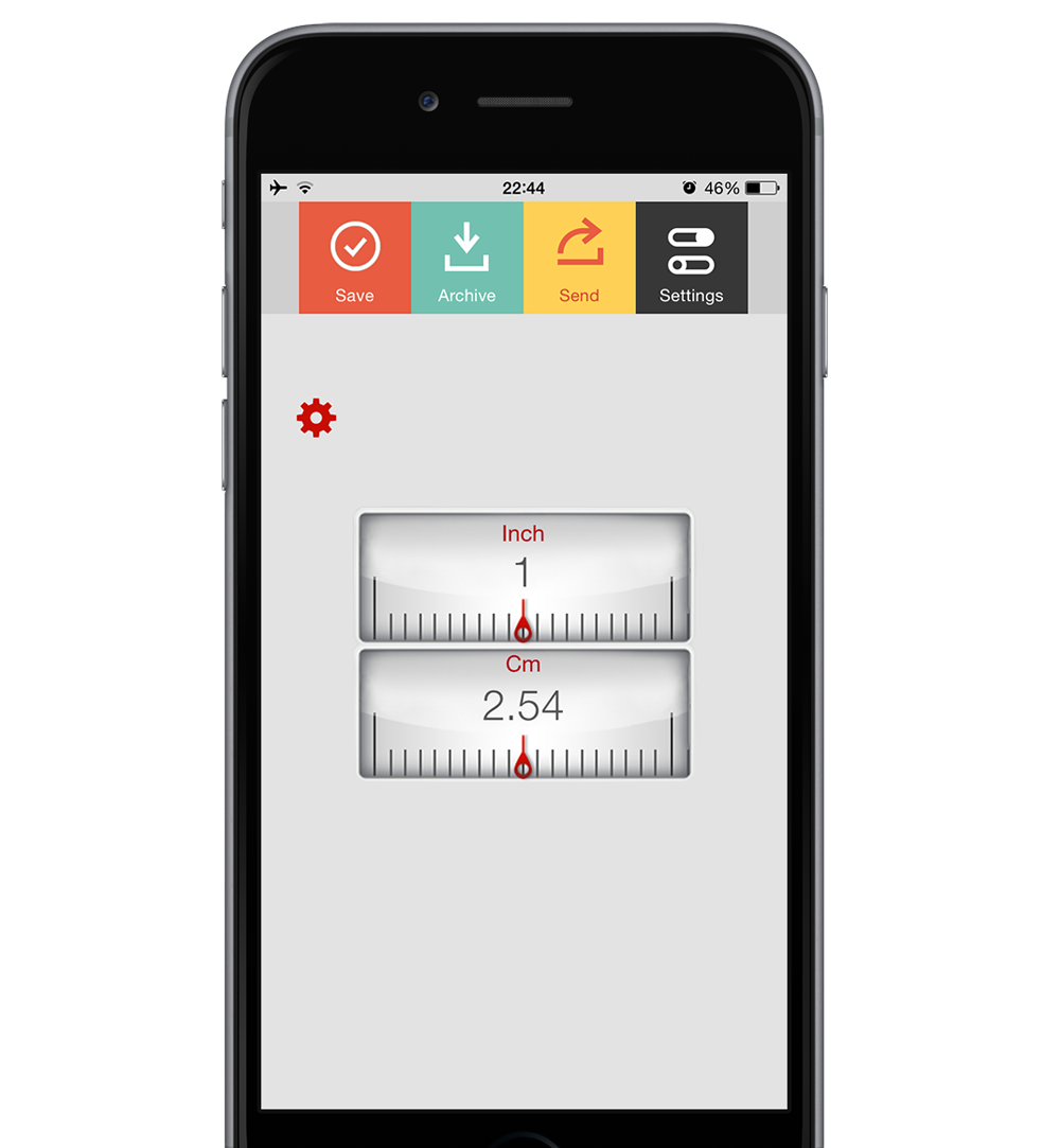 LionsApp IPhone Inch Centimeter
